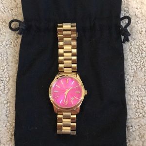 Michael Kors Pink and Gold Watch